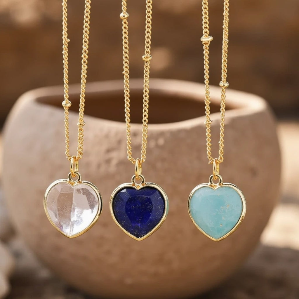 Pendentif Cœur en Pierre Naturelle