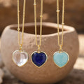 Pendentif Cœur en Pierre Naturelle - Jardin de Gaïa