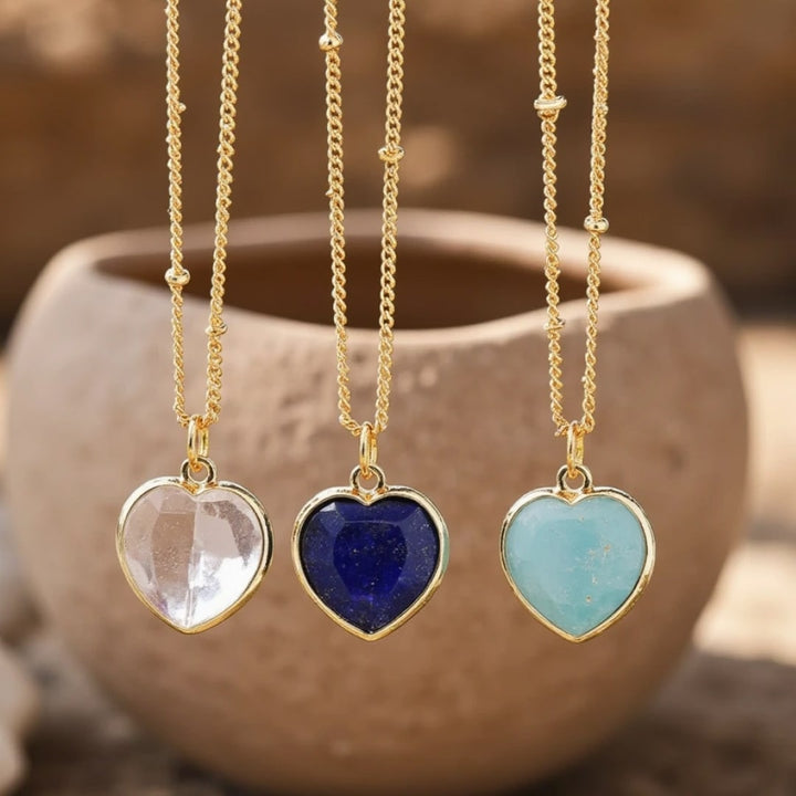 Pendentif Cœur en Pierre Naturelle