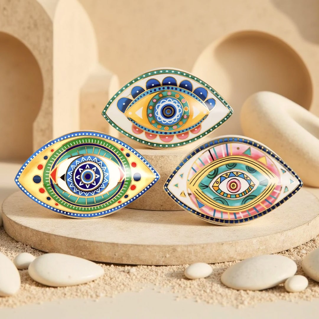 Gardien Spirituel – Décoration "Mauvais Œil" en Céramique