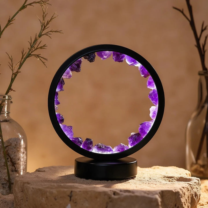Lampe "Cercle de Lumière" en Améthyste