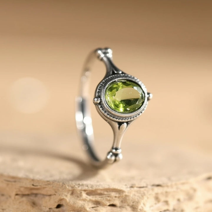 Bague Ajustable "Clarté d'Esprit" en Péridot
