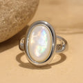 Bague Ajustable Trésor Caché en Nacre & Argent - Jardin de Gaïa
