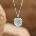 Pendentif Cœur en Aigue-Marine - Jardin de Gaïa