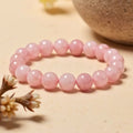 Bracelet Amour Inconditionnel en Quartz Rose - Jardin de Gaïa