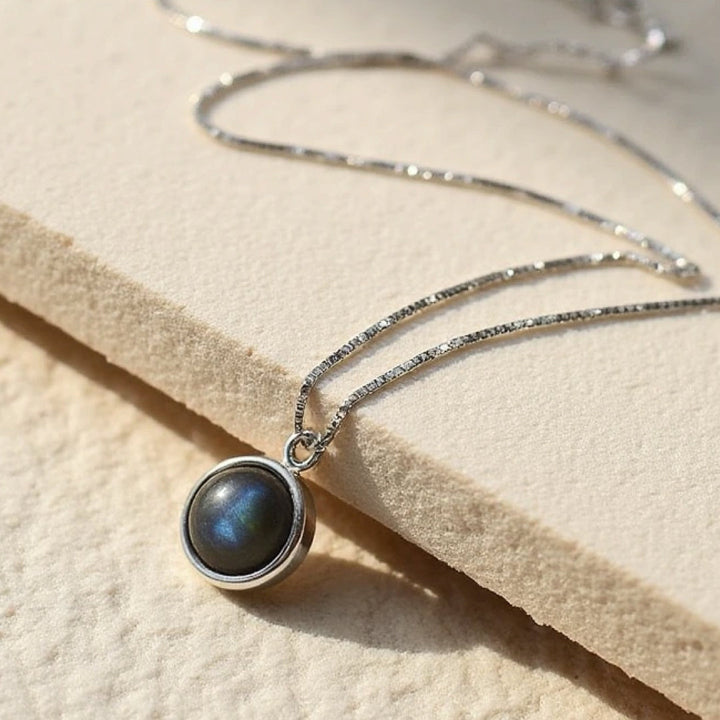 Pendentif "Perle Fine" en Labradorite