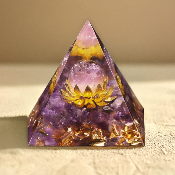 Orgonite "Lotus Divin" en Améthyste