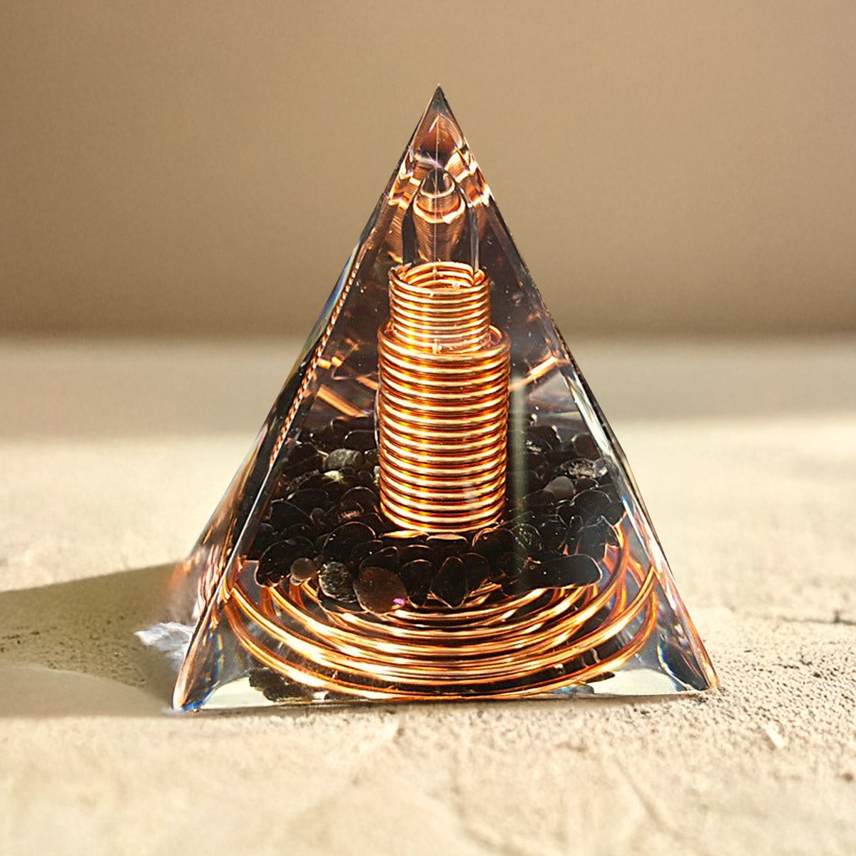 Orgonite "Protection Énergétique Amplifiée" en Obsidienne