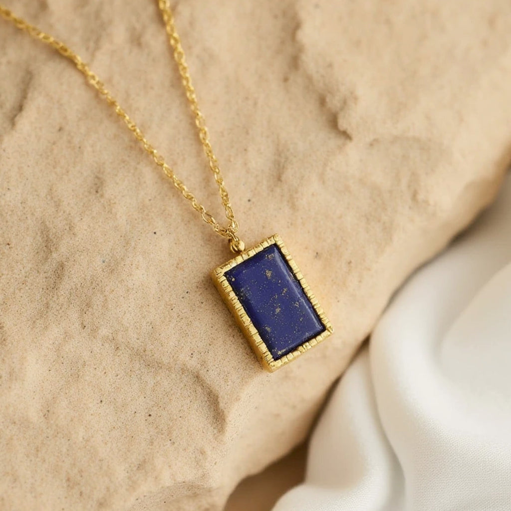 Parure "Harmonie Céleste" en Lapis Lazuli & Plaqué Or