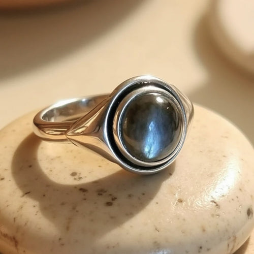 Bague Divya en Labradorite - Jardin de Gaïa