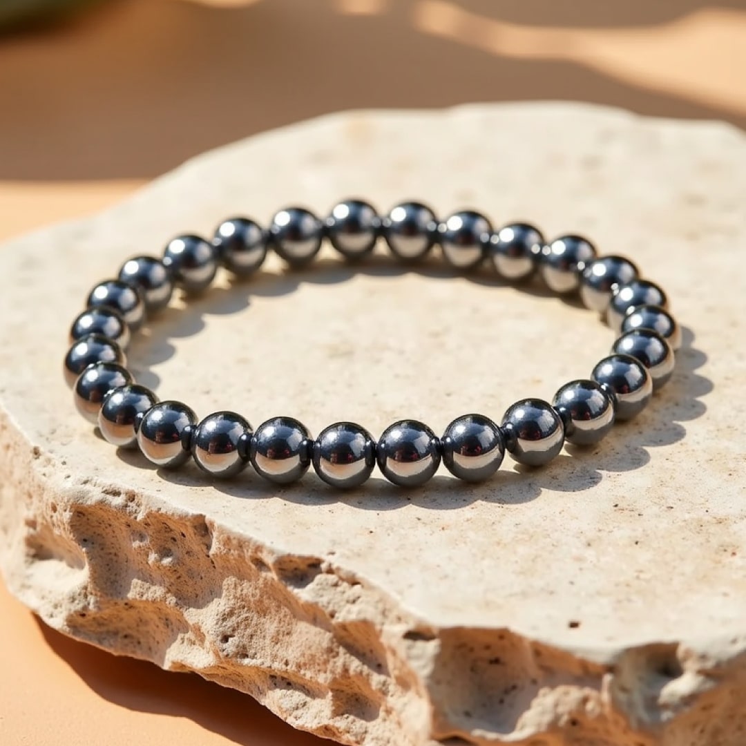 Bracelet "Force d’Énergie" en Hématite