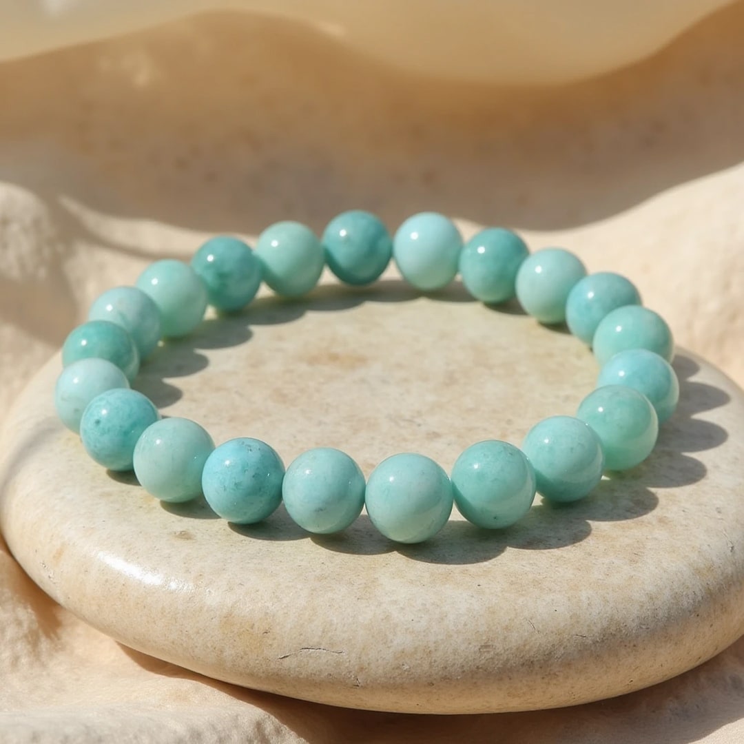 Bracelet "Océan Paisible" en Amazonite Haute Qualité