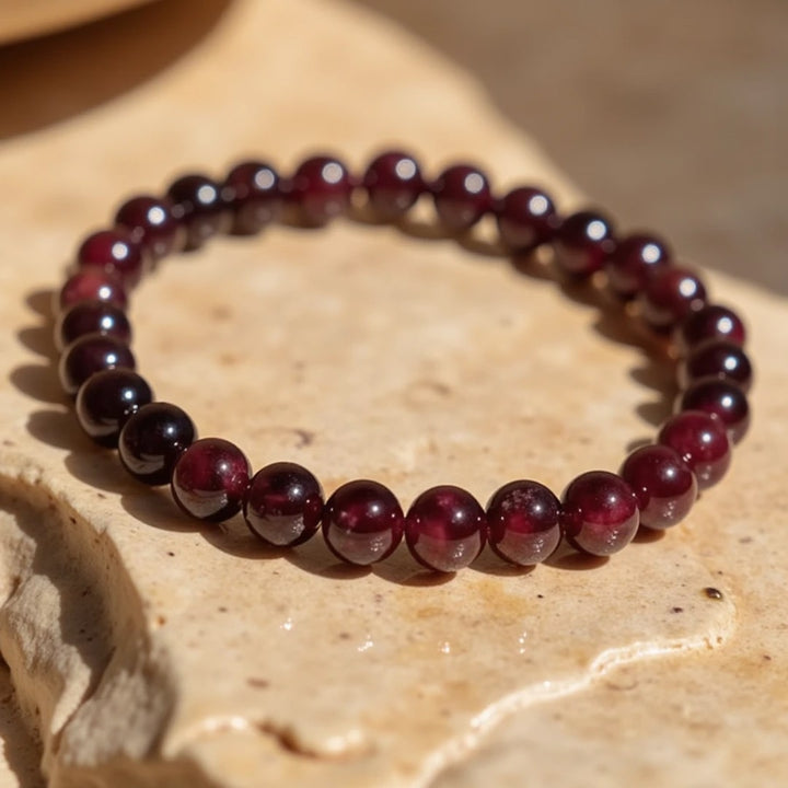 Bracelet "Force de Vie" en Grenat Almandin