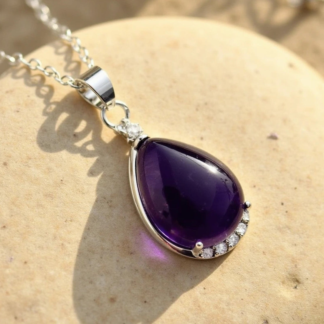 Pendentif "Goutte" en Améthyste