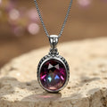 Pendentif Créativité Sereine en Topaze Mystique Arc-en-Ciel - Jardin de Gaïa