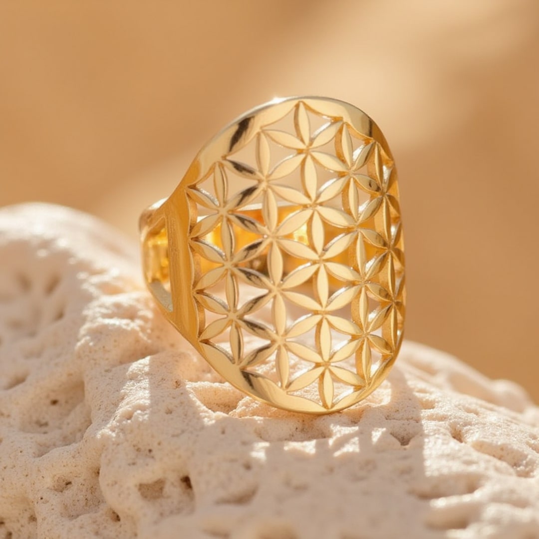 Bague Ajustable "Fleur de Vie