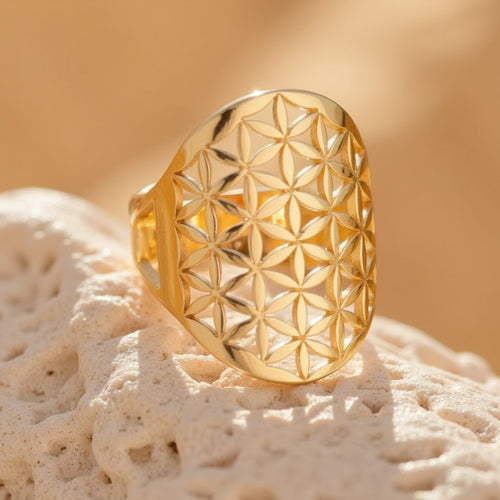 Bague Ajustable Fleur de Vie - Jardin de Gaïa