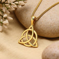 Pendentif Triquetra en Acier Inoxydable - Jardin de Gaïa