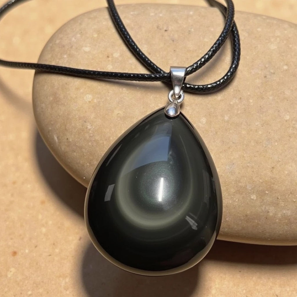 Pendentif en Obsidienne Œil Céleste