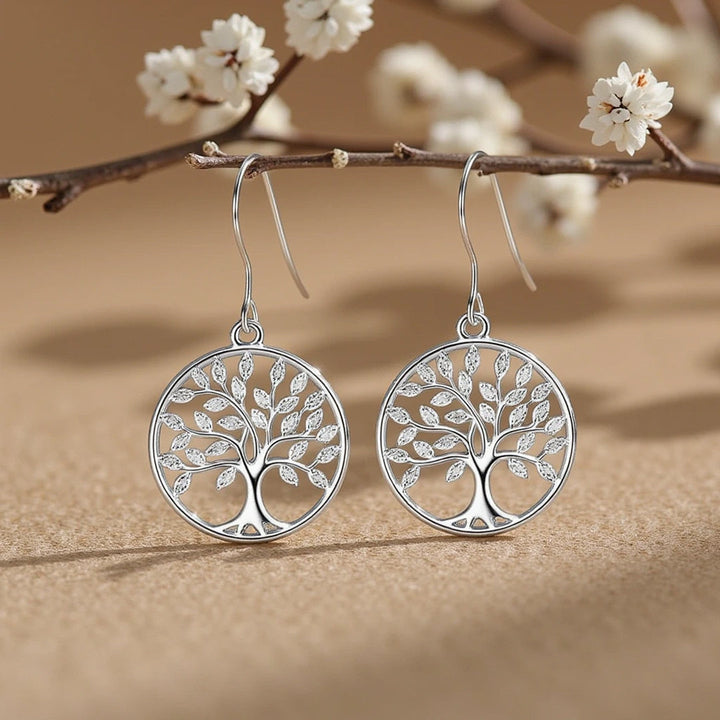 Boucles d’Oreilles "Arbre de Vie" en Argent