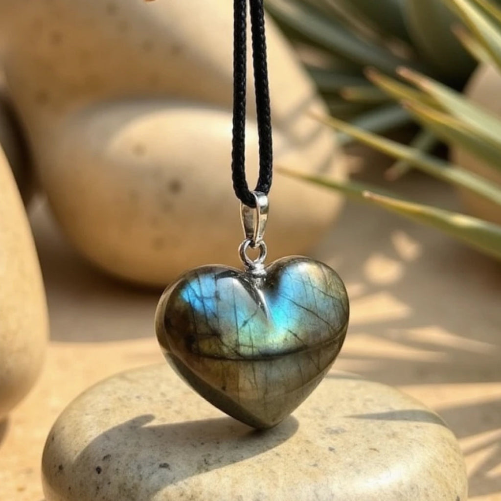 Pendentif Cœur en Labradorite