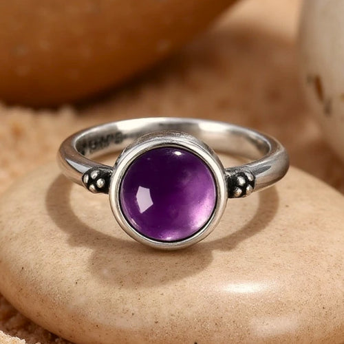 Bague Aura de Paix en Améthyste - Jardin de Gaïa