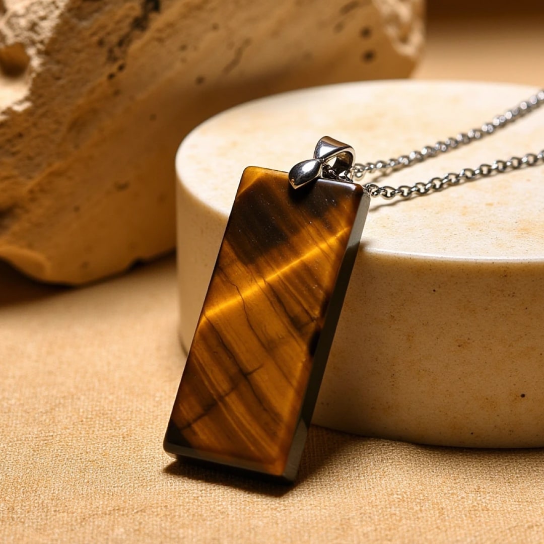 Pendentif "Élégance & Puissance" en Pierre Naturelle