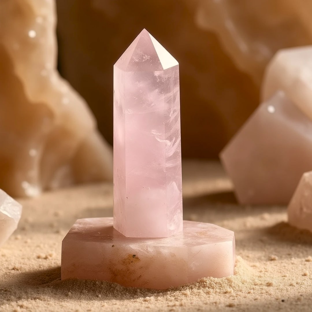 Pointe de Sommeil en Quartz Rose