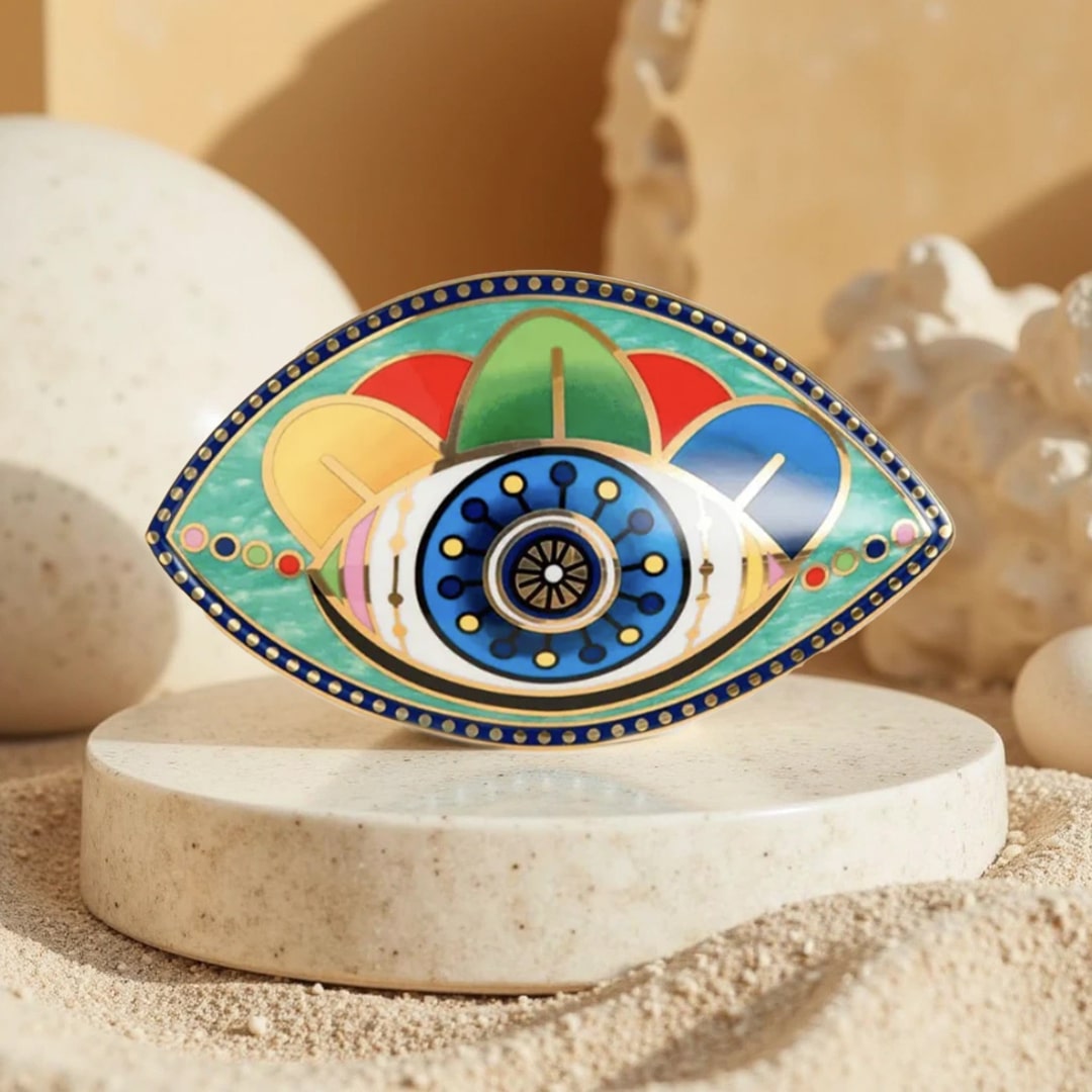 Gardien Spirituel – Décoration "Mauvais Œil" en Céramique