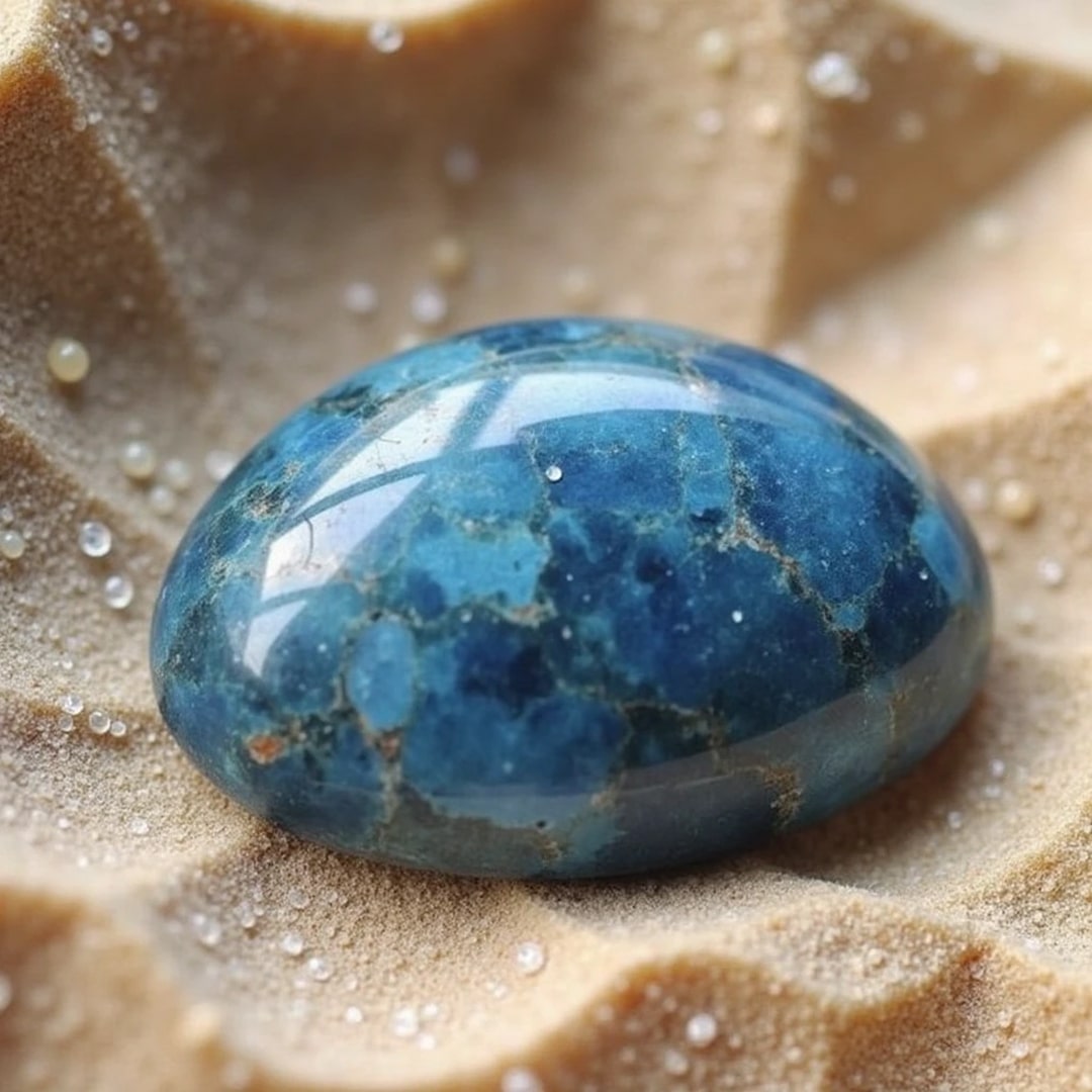 Galet en Apatite Bleue - Contrôle du Poids