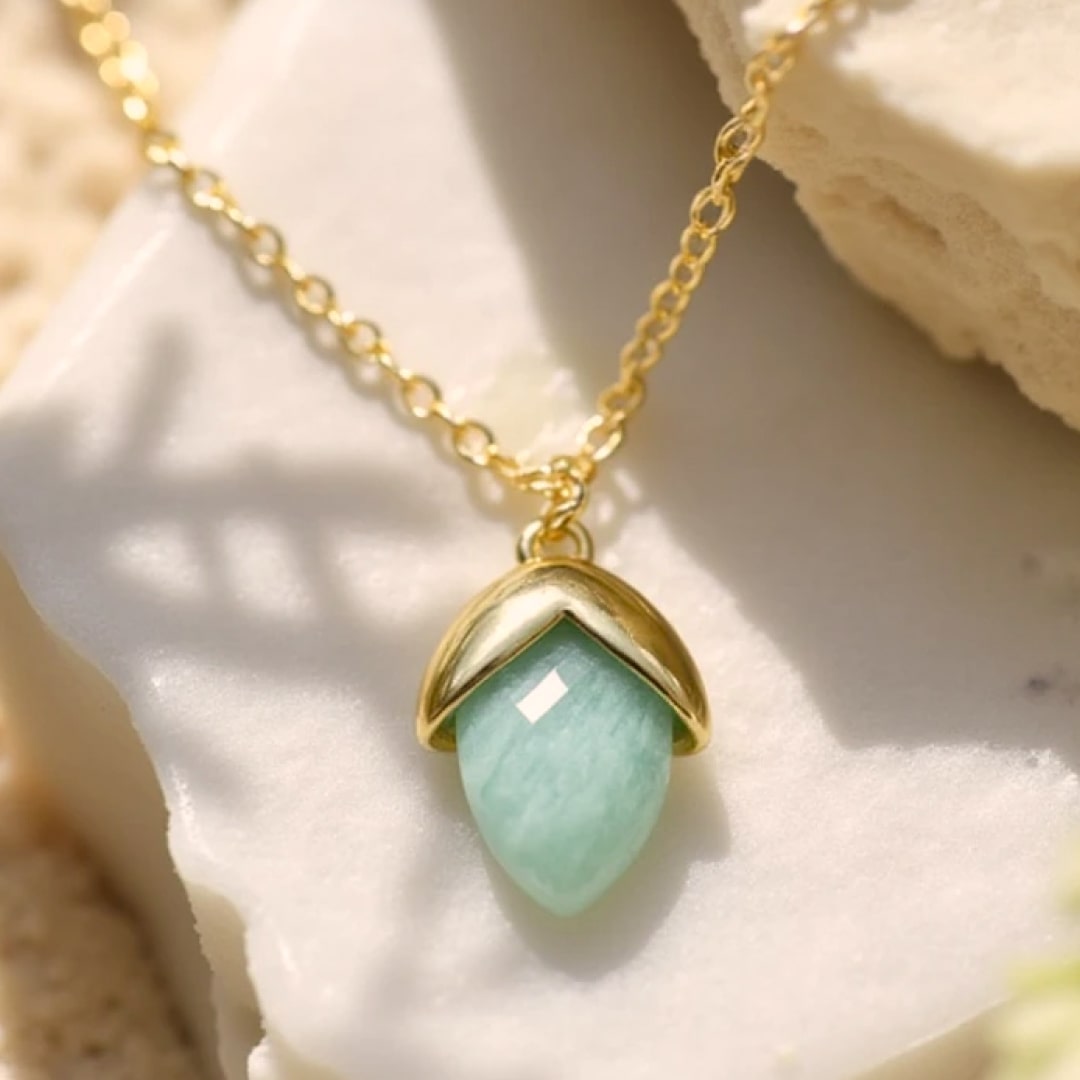 Pendentif "Larme de Sérénité" en Amazonite