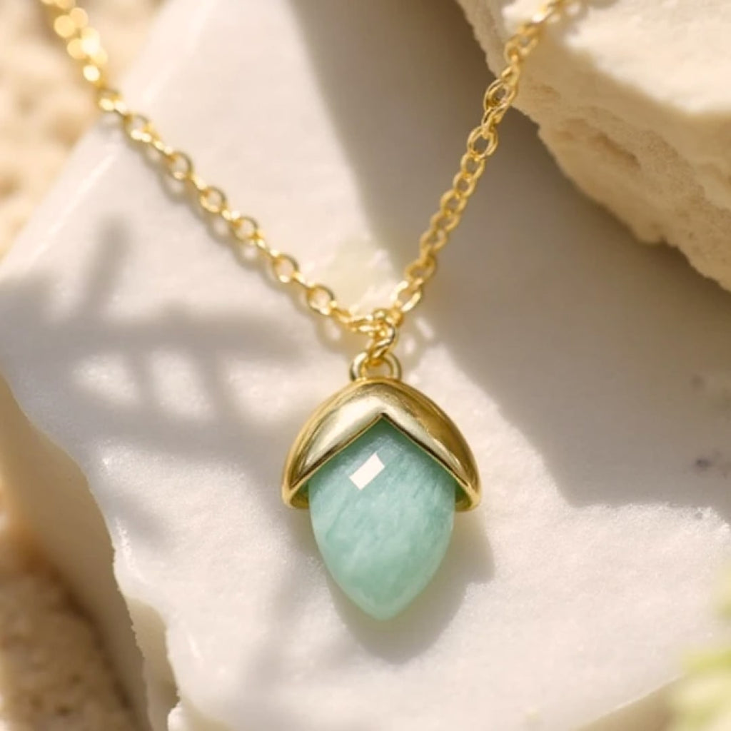Pendentif "Larme de Sérénité" en Amazonite