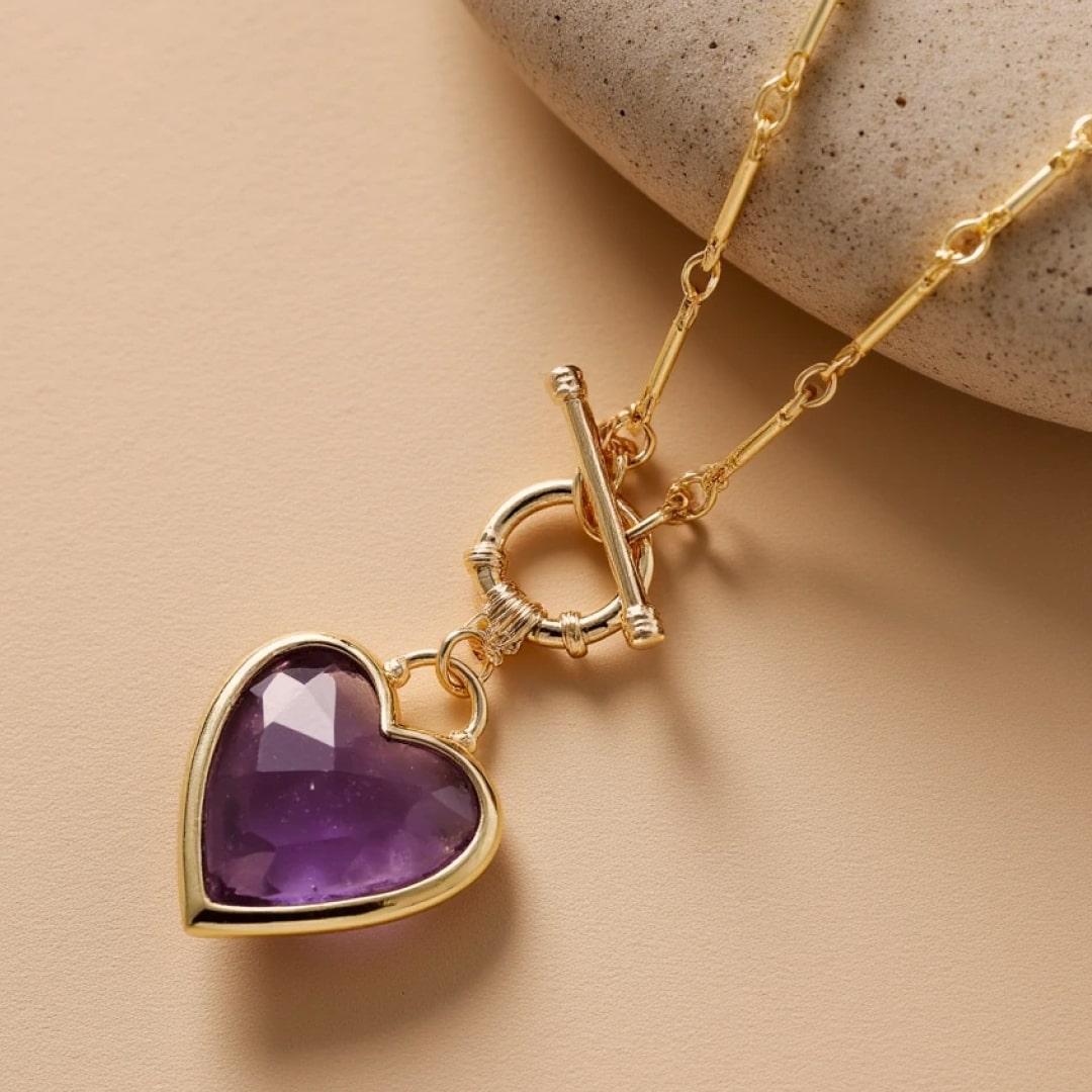 Pendentif "Sérénité du Cœur" en Pierres Naturelles