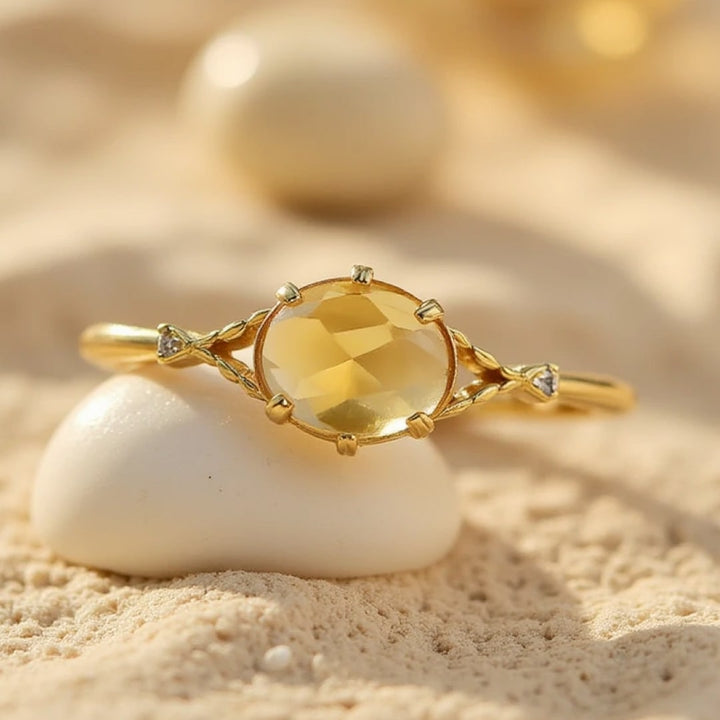 Bague "Rayon de Joie" en Citrine