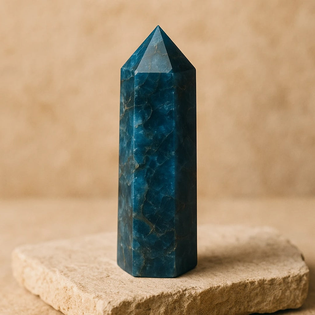 Pointe "Concentration & Sérénité" en Apatite Bleue