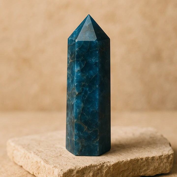 Pointe "Concentration & Sérénité" en Apatite Bleue