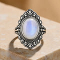 Bague Présage en Pierre de Lune - Jardin de Gaïa