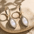 Boucles d’Oreilles Calme & Lumière en Pierre de Lune - Jardin de Gaïa