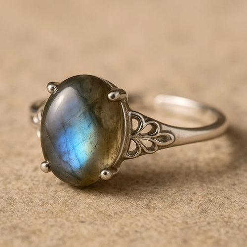 Bague Amara en Labradorite - Jardin de Gaïa