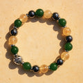 Bracelet Premium Chance Suprême en Jade, Citrine & Hématite - Jardin de Gaïa