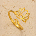Bague Ajustable Lotus Divin - Jardin de Gaïa