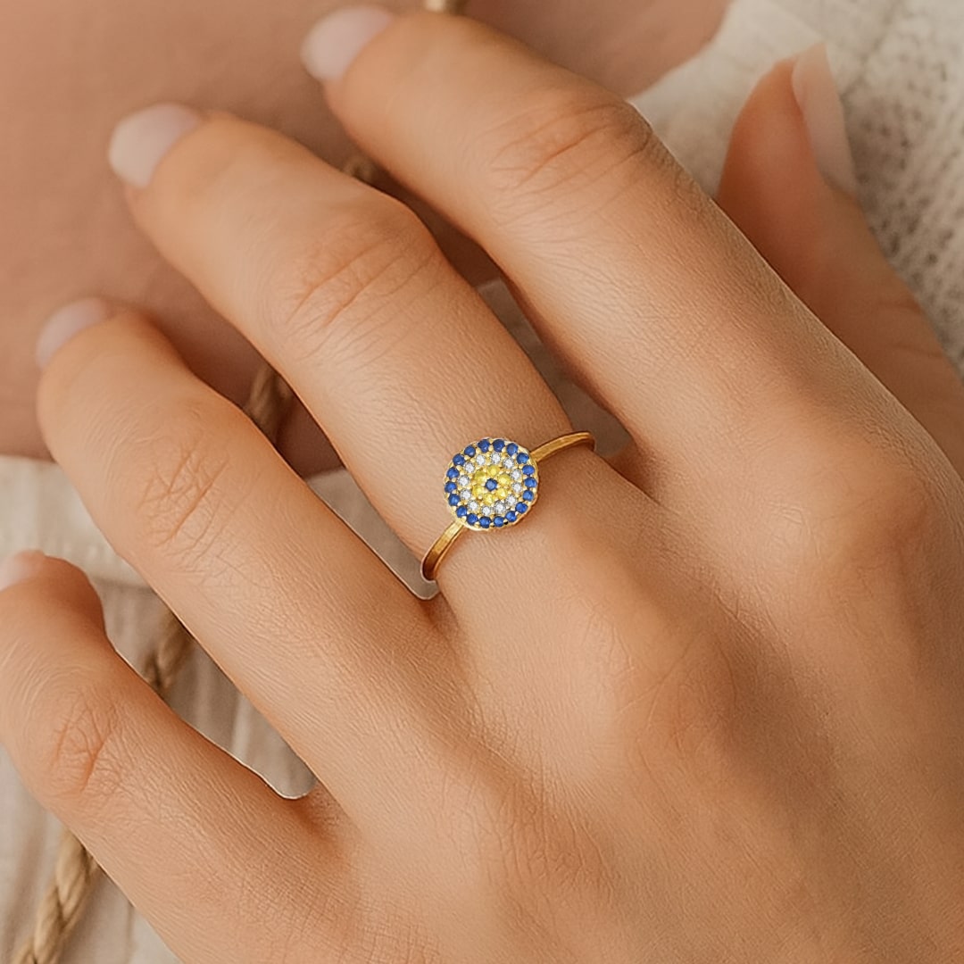 Bague "Œil Bleu de Protection"