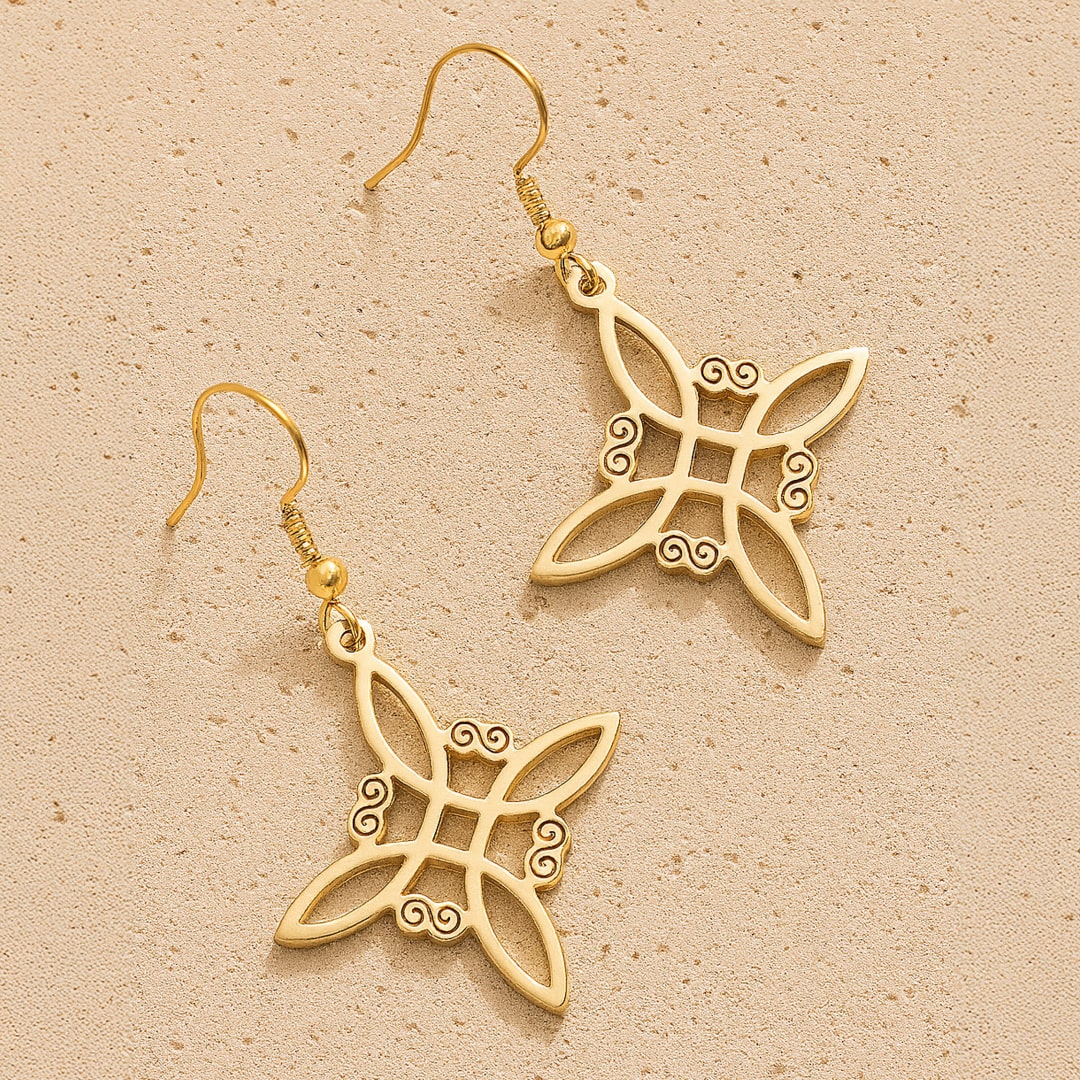 Boucles d’Oreilles "Protection Enchantée" en Nœud de Sorcière