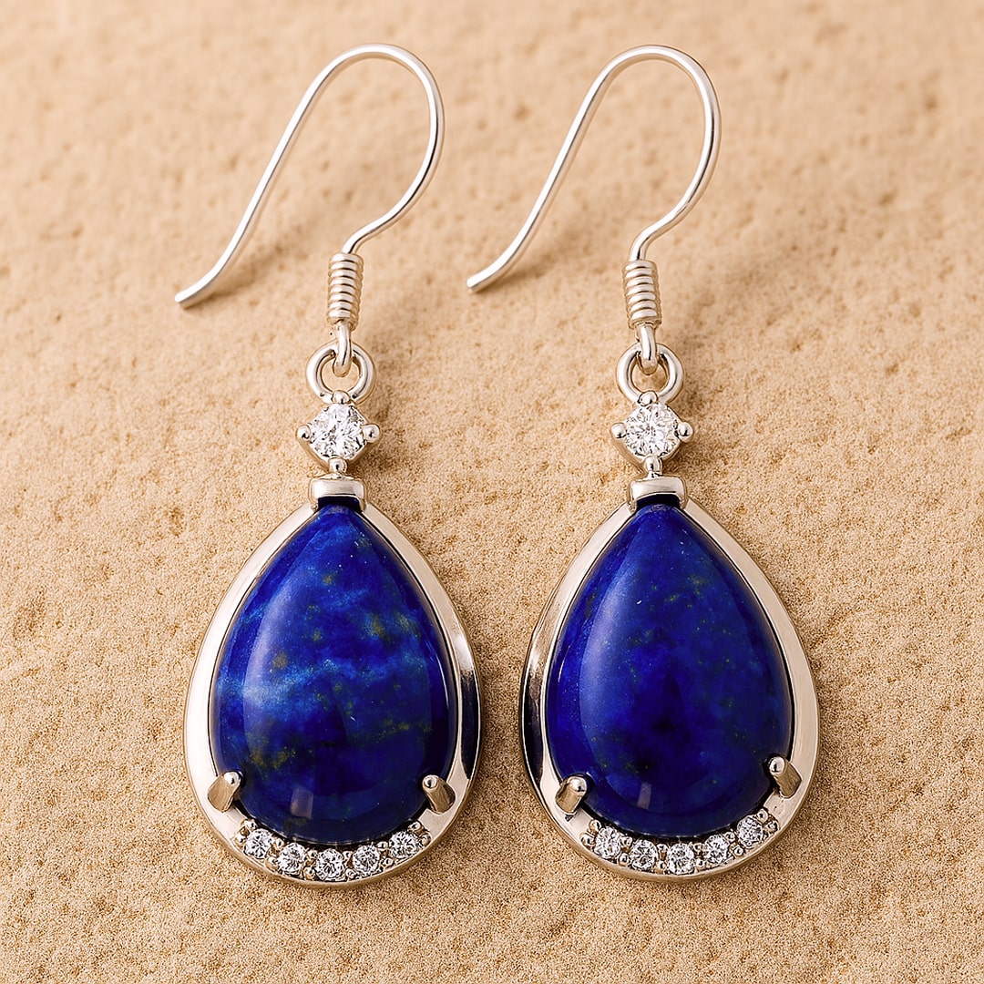 Boucles d’Oreilles "Lumière Azurée" en Lapis Lazuli