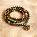 Bracelet Mala Énergie Lumineuse en Agate Indienne - Jardin de Gaïa