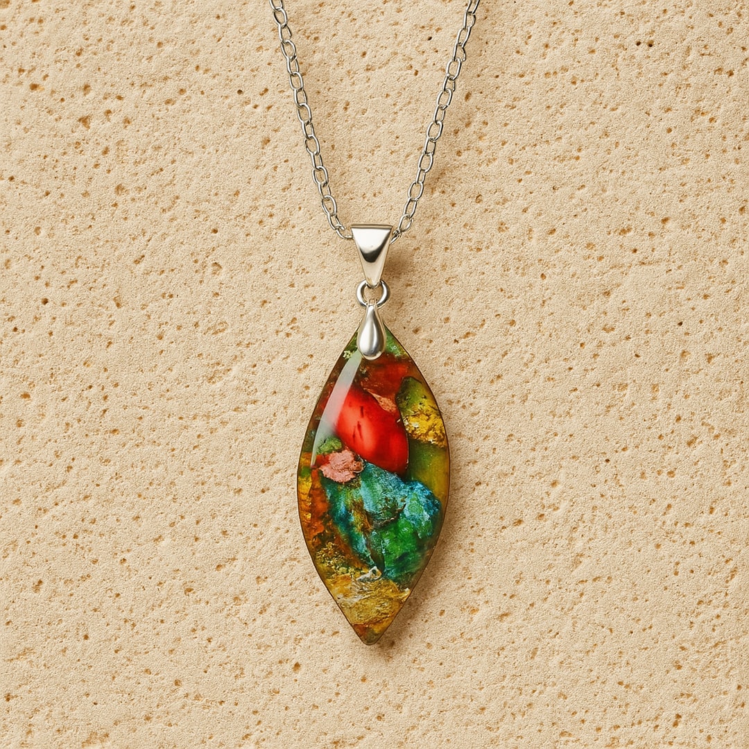 Pendentif Arlequin en Jaspe