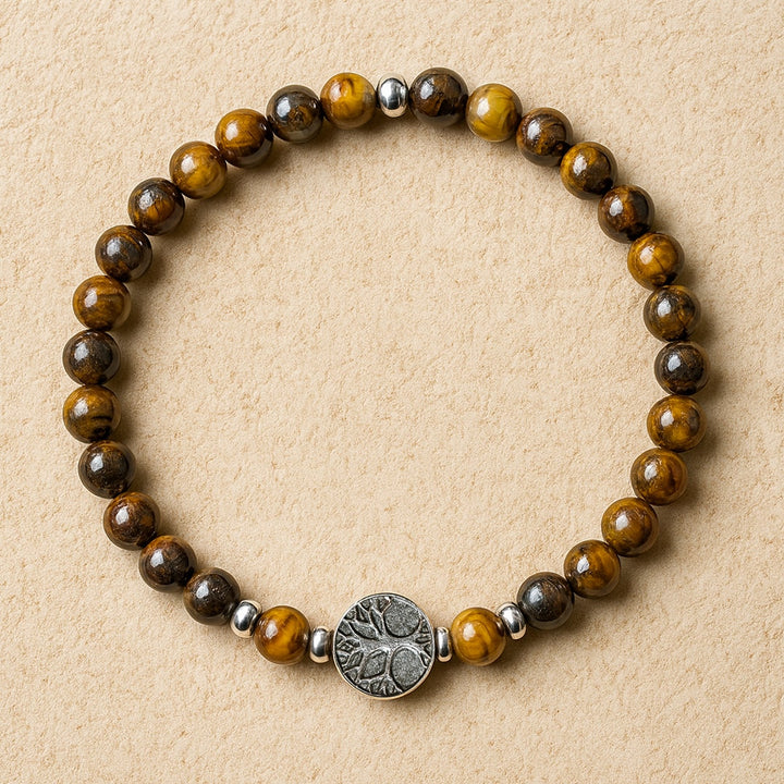 Bracelet "Confiance & Sécurité" en Œil de Tigre