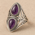 Bague Esprit Intuitif en Améthyste & Argent - Jardin de Gaïa