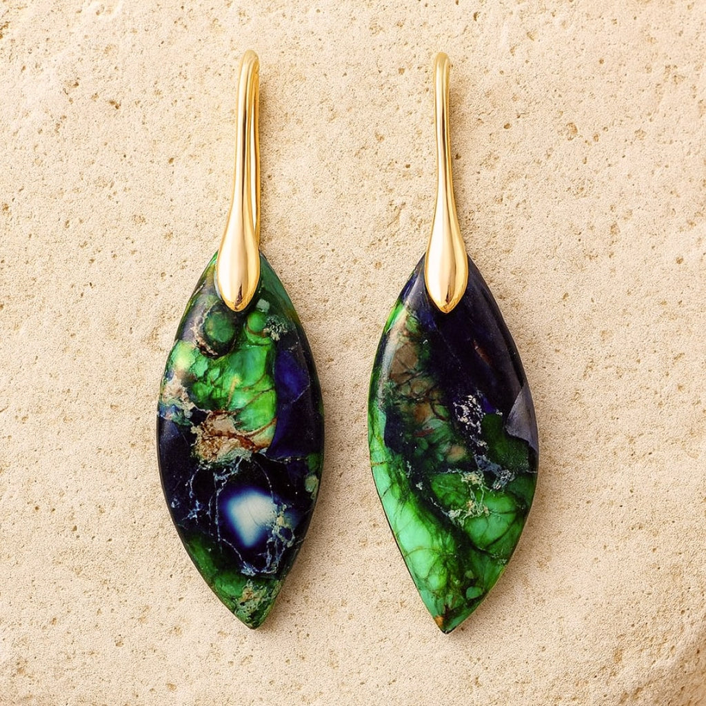 Boucles d’Oreilles "Rhéa" en Jaspe