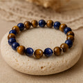 Bracelet Lâcher-Prise Oeil de Tigre & Lapis Lazuli - Jardin de Gaïa